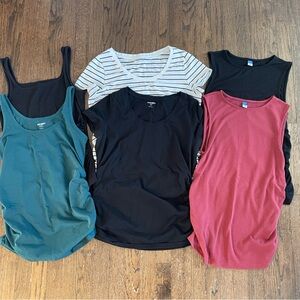 Old Navy Maternity Top Bundle Short Sleeve Tank Top size Large
